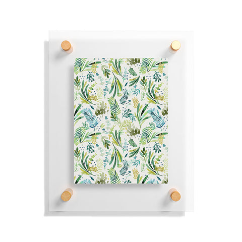 Ninola Design Tuscany Olive Green Leaves Floating Acrylic Print