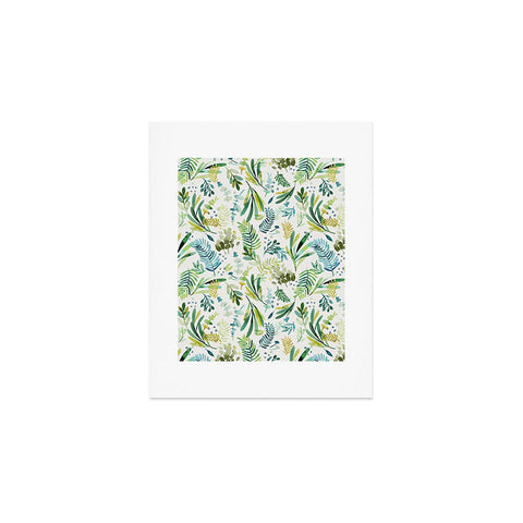 Ninola Design Tuscany Olive Green Leaves Art Print