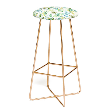 Ninola Design Tuscany Olive Green Leaves Bar Stool