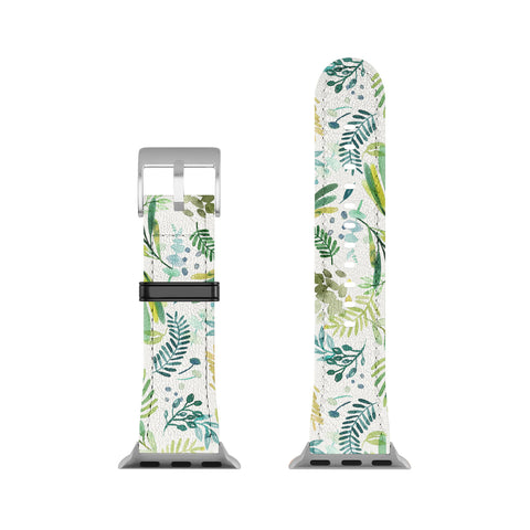 Ninola Design Tuscany Olive Green Leaves Apple Watch Band
