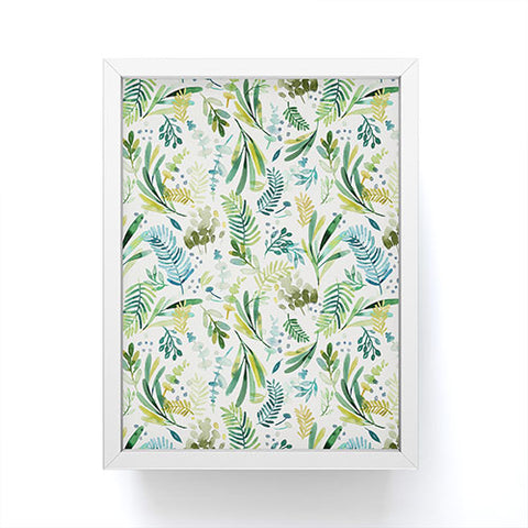 Ninola Design Tuscany Olive Green Leaves Framed Mini Art Print