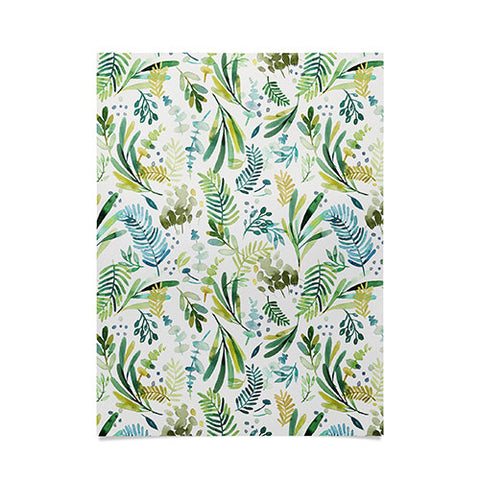 Ninola Design Tuscany Olive Green Leaves Poster