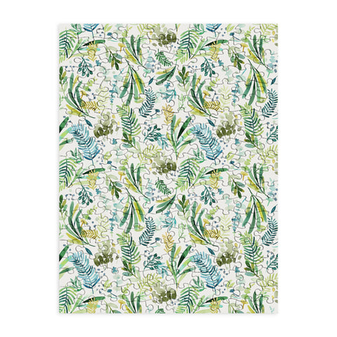 Ninola Design Tuscany Olive Green Leaves Puzzle