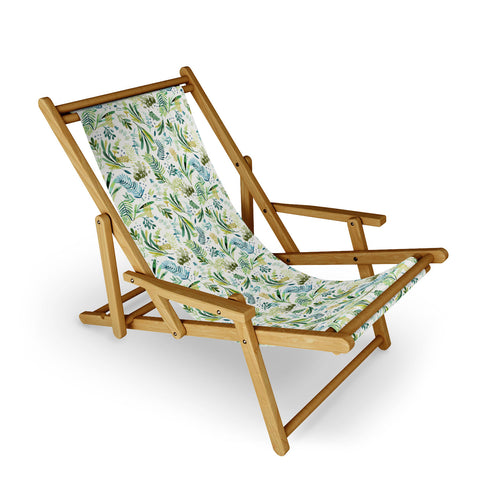 Ninola Design Tuscany Olive Green Leaves Sling Chair