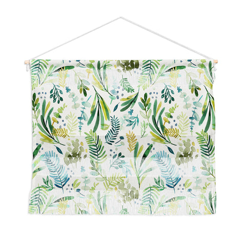 Ninola Design Tuscany Olive Green Leaves Wall Hanging Landscape