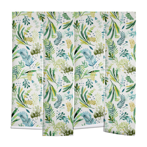Ninola Design Tuscany Olive Green Leaves Wall Mural