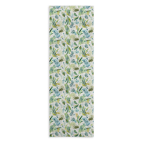 Ninola Design Tuscany Olive Green Leaves Yoga Towel