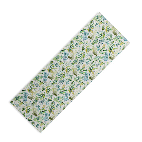 Ninola Design Tuscany Olive Green Leaves Yoga Mat