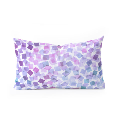 Ninola Design Very Peri Plaids Confetti Oblong Throw Pillow