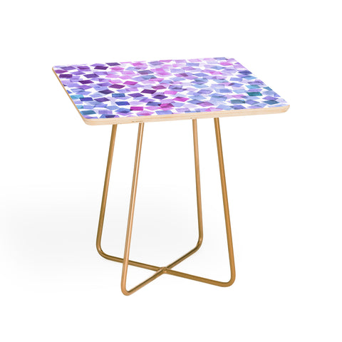 Ninola Design Very Peri Plaids Confetti Side Table