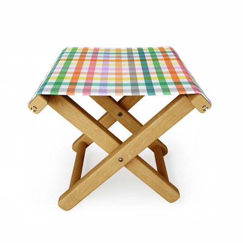 Ninola Design Vichy Spring Colorful Picnic Folding Stool