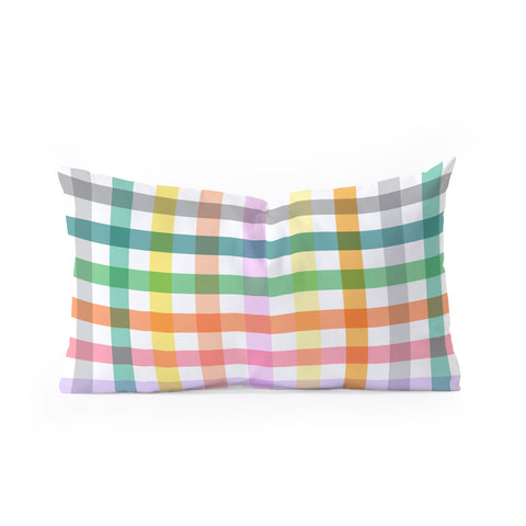 Ninola Design Vichy Spring Colorful Picnic Oblong Throw Pillow