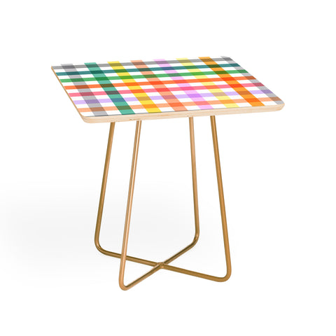 Ninola Design Vichy Spring Colorful Picnic Side Table