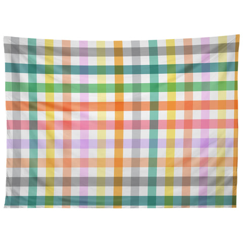 Ninola Design Vichy Spring Colorful Picnic Tapestry