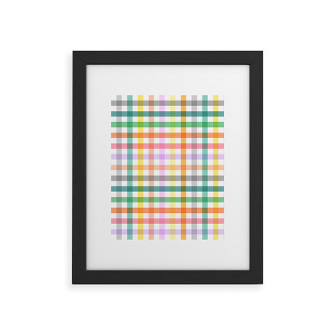 Ninola Design Vichy Spring Colorful Picnic Framed Art Print