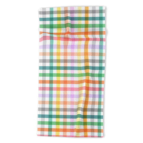 Ninola Design Vichy Spring Colorful Picnic Beach Towel