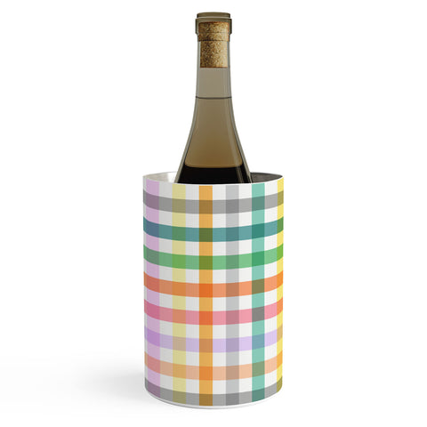 Ninola Design Vichy Spring Colorful Picnic Wine Chiller