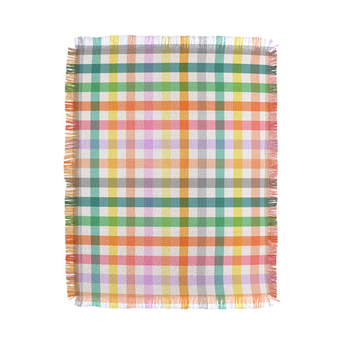 Ninola Design Vichy Spring Colorful Picnic Throw Blanket