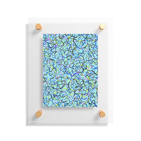 Ninola Design Water drawings blue Floating Acrylic Print