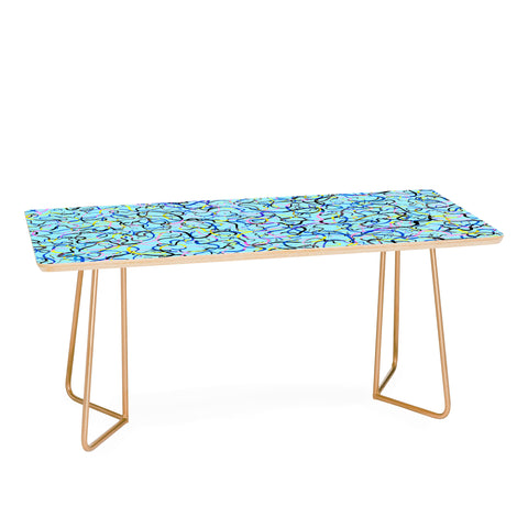Ninola Design Water drawings blue Coffee Table