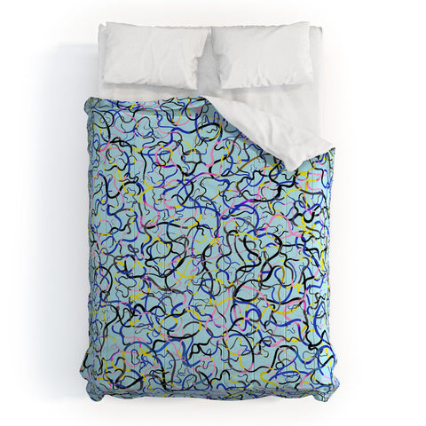 Ninola Design Water drawings blue Comforter