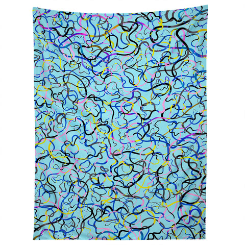Ninola Design Water drawings blue Tapestry