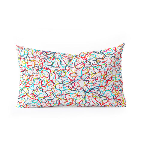 Ninola Design Water drawings multicolor Oblong Throw Pillow