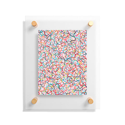 Ninola Design Water drawings pink Floating Acrylic Print