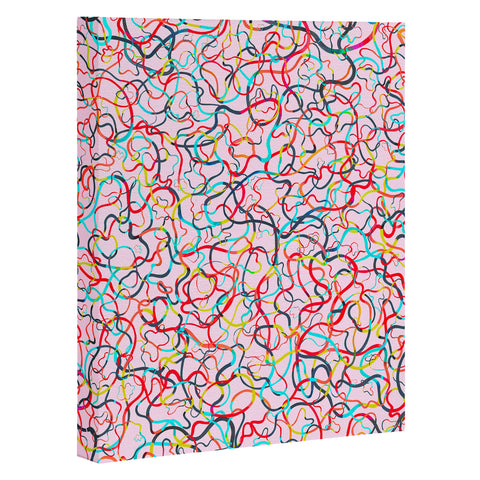 Ninola Design Water drawings pink Art Canvas