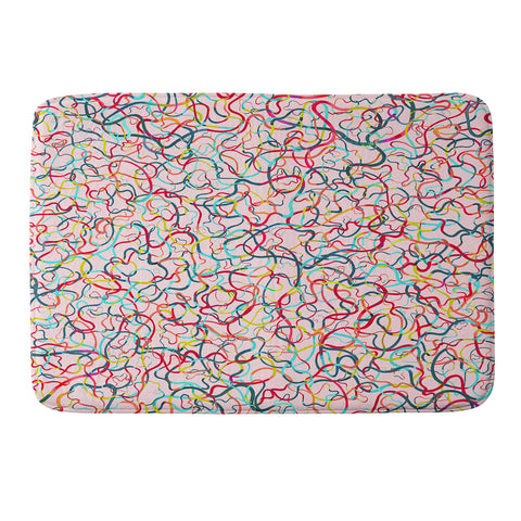 Ninola Design Water drawings pink Memory Foam Bath Mat