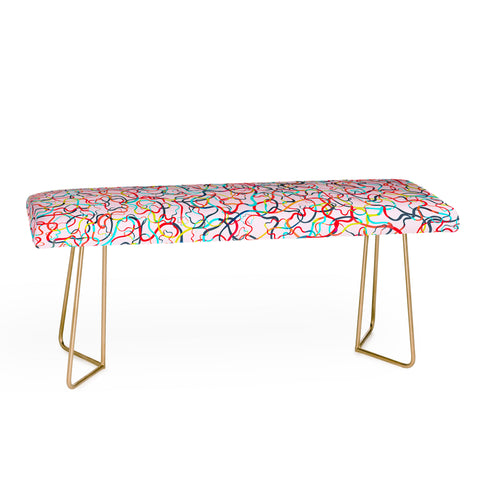 Ninola Design Water drawings pink Bench