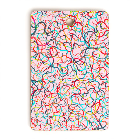 Ninola Design Water drawings pink Cutting Board Rectangle