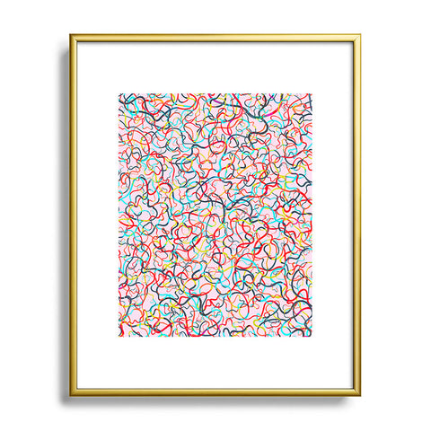 Ninola Design Water drawings pink Metal Framed Art Print