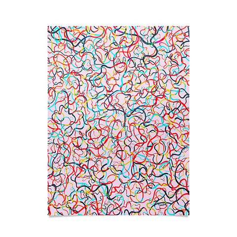 Ninola Design Water drawings pink Poster