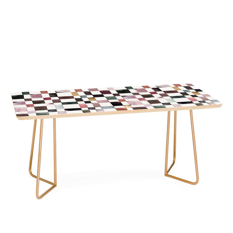 Ninola Design Watercolor checker Company is coming Coffee Table