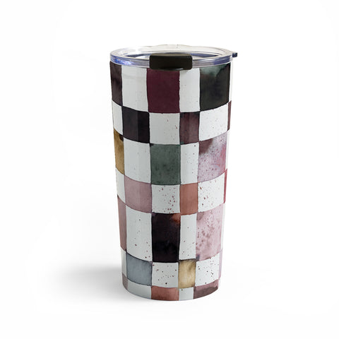 Ninola Design Watercolor checker Company is coming Travel Mug