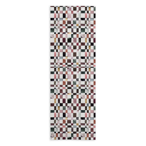 Ninola Design Watercolor checker Company is coming Yoga Towel