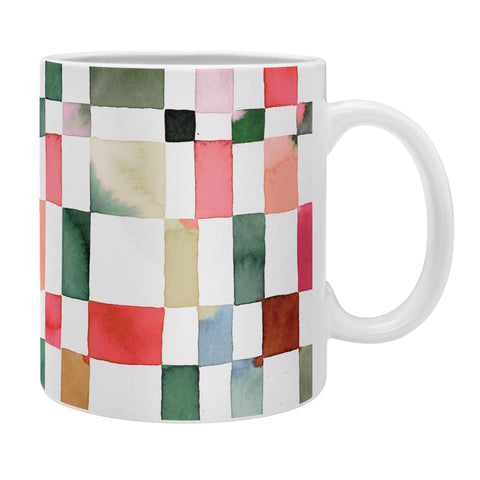 Ninola Design Watercolor checker Yuletide Coffee Mug