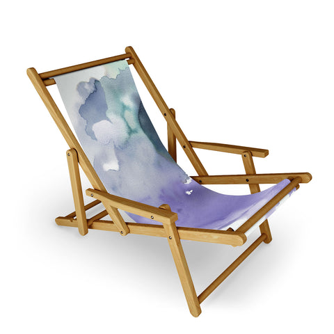 Ninola Design Watercolor Circle Blue Sling Chair