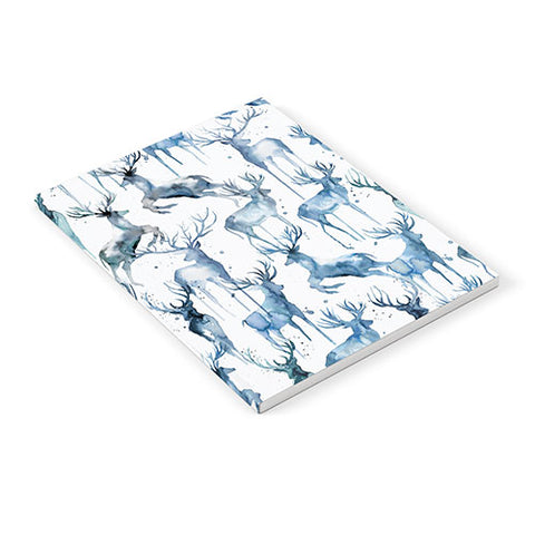 Ninola Design Watercolor Deers Cold Blue Notebook
