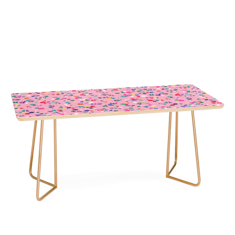 Ninola Design Watercolor Ditsy Flowers Pink Coffee Table