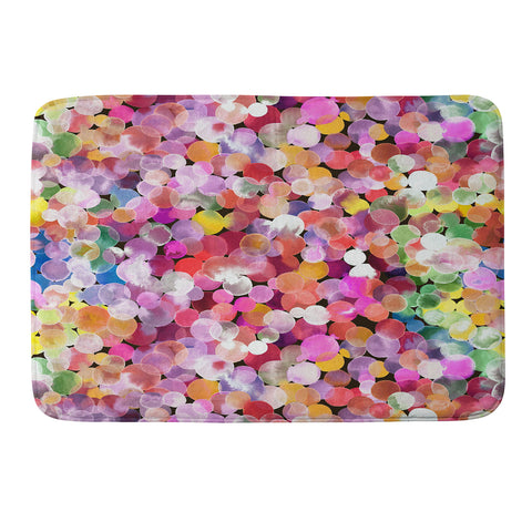 Ninola Design Watercolor Dots Candy Memory Foam Bath Mat