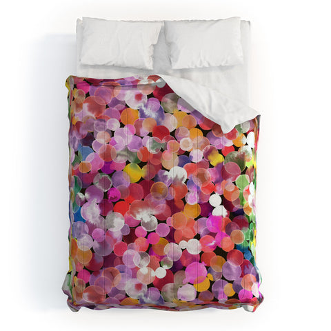 Ninola Design Watercolor Dots Candy Comforter