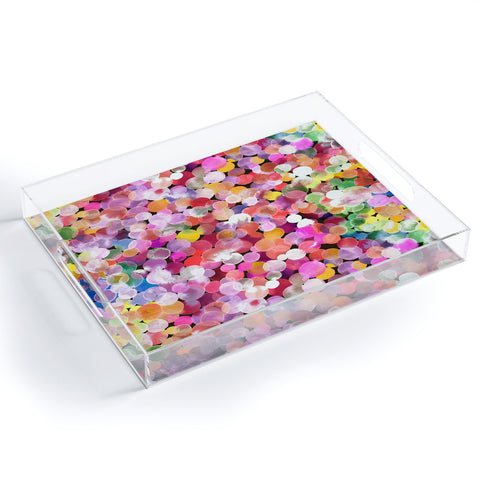 Ninola Design Watercolor Dots Candy Acrylic Tray