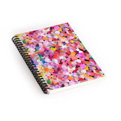Ninola Design Watercolor Dots Candy Spiral Notebook