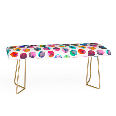 Ninola Design Watercolor Dots Marbles Bench