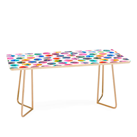 Ninola Design Watercolor Dots Marbles Coffee Table