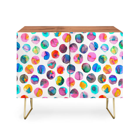Ninola Design Watercolor Dots Marbles Credenza