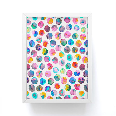 Ninola Design Watercolor Dots Marbles Framed Mini Art Print