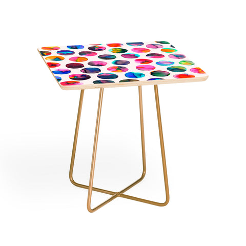 Ninola Design Watercolor Dots Marbles Side Table